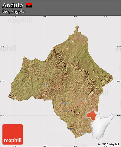 Satellite Map of Andulo, cropped outside