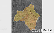 Satellite Map of Andulo, darken, desaturated