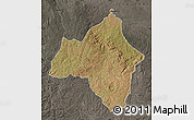 Satellite Map of Andulo, darken, semi-desaturated
