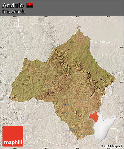Satellite Map of Andulo, lighten