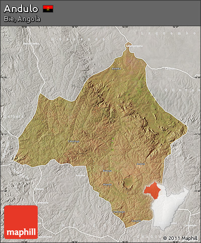Satellite Map of Andulo, lighten, semi-desaturated