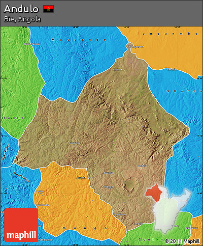 Satellite Map of Andulo, political outside