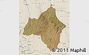 Satellite Map of Andulo, shaded relief outside