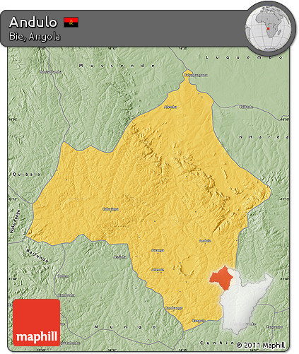 Savanna Style Map of Andulo