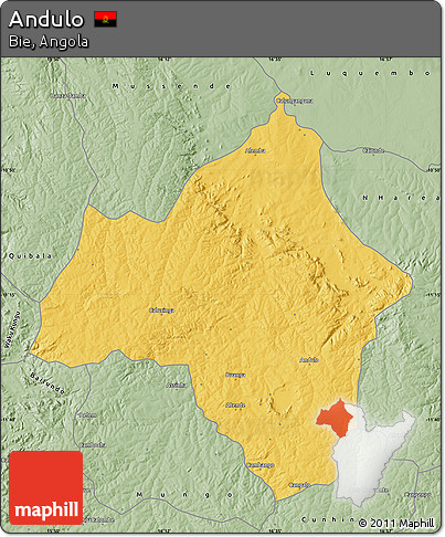 Savanna Style Map of Andulo