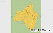 Savanna Style Map of Andulo, single color outside