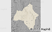 Shaded Relief Map of Andulo, darken, desaturated