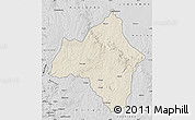 Shaded Relief Map of Andulo, desaturated