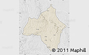 Shaded Relief Map of Andulo, lighten, desaturated