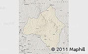 Shaded Relief Map of Andulo, semi-desaturated