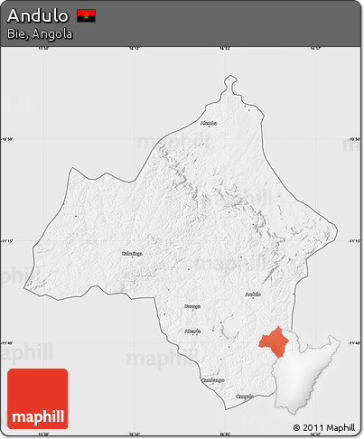 Silver Style Map of Andulo, single color outside