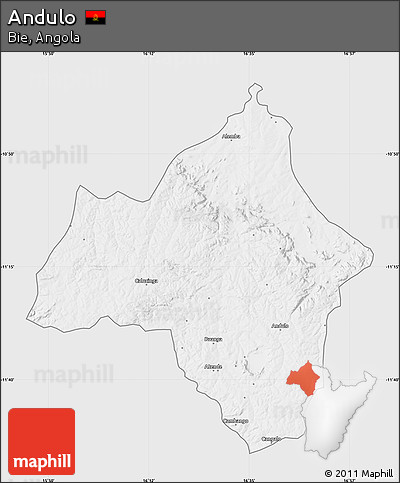 Silver Style Map of Andulo, single color outside