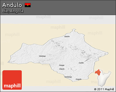 Classic Style Panoramic Map of Andulo, single color outside