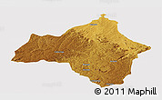 Physical Panoramic Map of Andulo, cropped outside