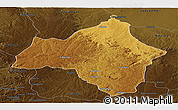 Physical Panoramic Map of Andulo, darken
