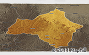 Physical Panoramic Map of Andulo, darken, semi-desaturated