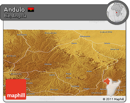 Physical Panoramic Map of Andulo