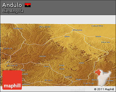 Physical Panoramic Map of Andulo