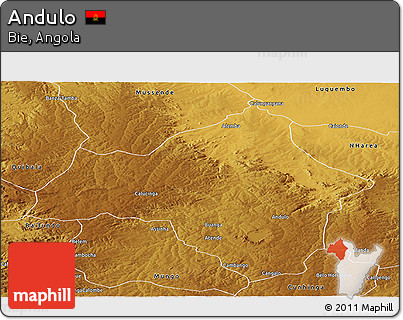 Physical Panoramic Map of Andulo