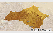 Physical Panoramic Map of Andulo, lighten
