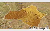 Physical Panoramic Map of Andulo, satellite outside