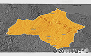 Political Panoramic Map of Andulo, darken, desaturated