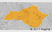 Political Panoramic Map of Andulo, lighten, desaturated