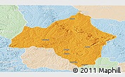Political Panoramic Map of Andulo, lighten