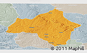 Political Panoramic Map of Andulo, lighten, semi-desaturated