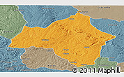 Political Panoramic Map of Andulo, semi-desaturated