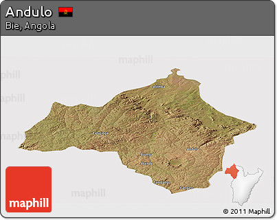Satellite Panoramic Map of Andulo, cropped outside