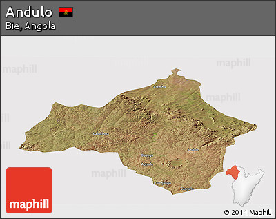 Satellite Panoramic Map of Andulo, cropped outside