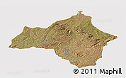 Satellite Panoramic Map of Andulo, cropped outside