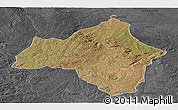 Satellite Panoramic Map of Andulo, darken, desaturated