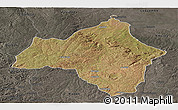 Satellite Panoramic Map of Andulo, darken, semi-desaturated