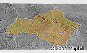 Satellite Panoramic Map of Andulo, desaturated
