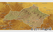 Satellite Panoramic Map of Andulo, physical outside