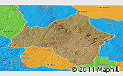 Satellite Panoramic Map of Andulo, political outside