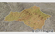 Satellite Panoramic Map of Andulo, semi-desaturated