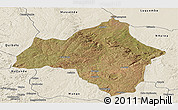 Satellite Panoramic Map of Andulo, shaded relief outside