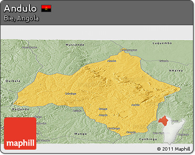 Savanna Style Panoramic Map of Andulo