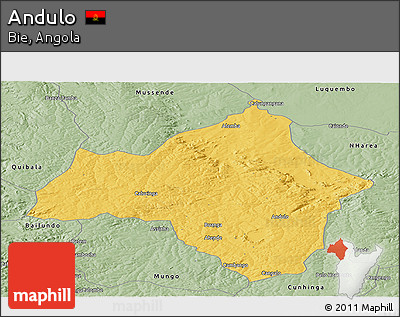 Savanna Style Panoramic Map of Andulo