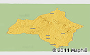 Savanna Style Panoramic Map of Andulo, single color outside