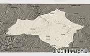 Shaded Relief Panoramic Map of Andulo, darken