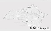 Silver Style Panoramic Map of Andulo, single color outside