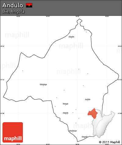 Blank Simple Map of Andulo, cropped outside