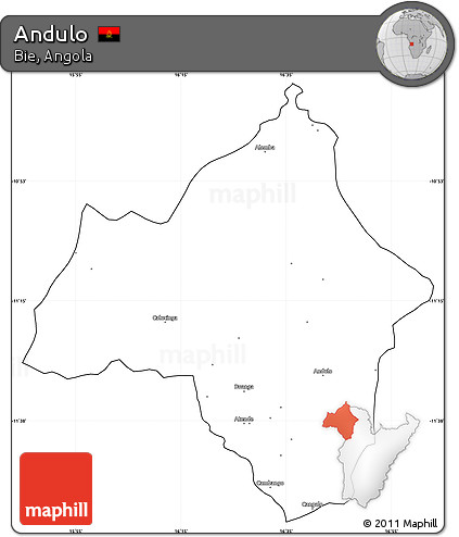 Blank Simple Map of Andulo, cropped outside