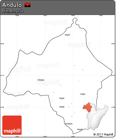 Blank Simple Map of Andulo, cropped outside
