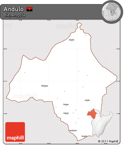 Classic Style Simple Map of Andulo, cropped outside