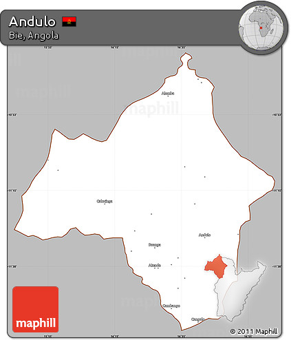 Gray Simple Map of Andulo, cropped outside